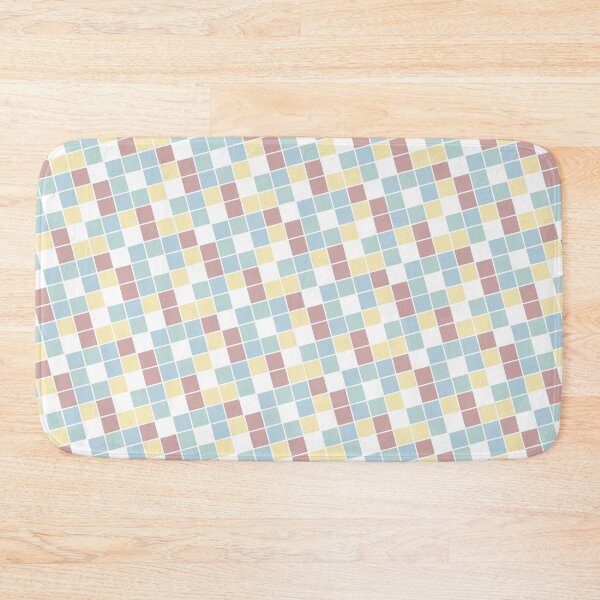 Item preview, White Multicolor Square Blocks Print Seamless Cube Design designed and sold by Alchemy-A-La-G.
