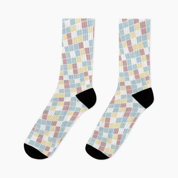 Item preview, White Multicolor Square Blocks Print Seamless Cube Design designed and sold by Alchemy-A-La-G.