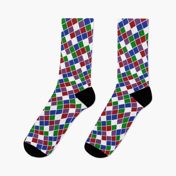 Item preview, Rainbow Multicolor Square Blocks Print Seamless Cube Design designed and sold by Alchemy-A-La-G.