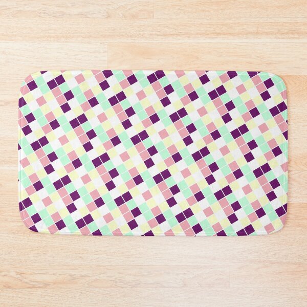 Item preview, Pastel Multicolor Square Blocks Print Seamless Cube Design designed and sold by Alchemy-A-La-G.
