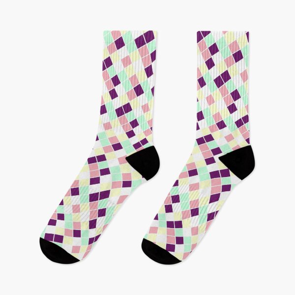 Item preview, Pastel Multicolor Square Blocks Print Seamless Cube Design designed and sold by Alchemy-A-La-G.