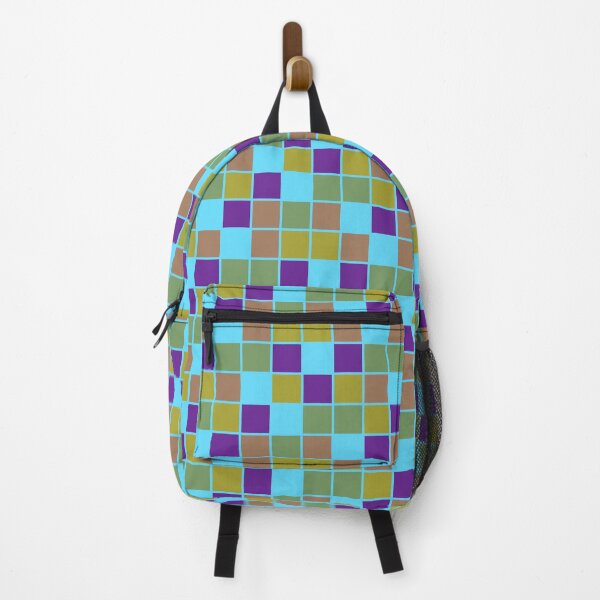 Item preview, Teal Multicolor Square Blocks Print Seamless Cube Design designed and sold by Alchemy-A-La-G.