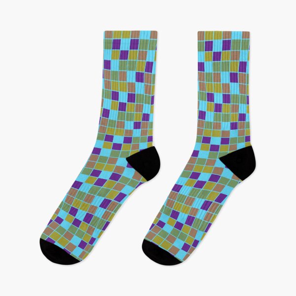Item preview, Teal Multicolor Square Blocks Print Seamless Cube Design designed and sold by Alchemy-A-La-G.
