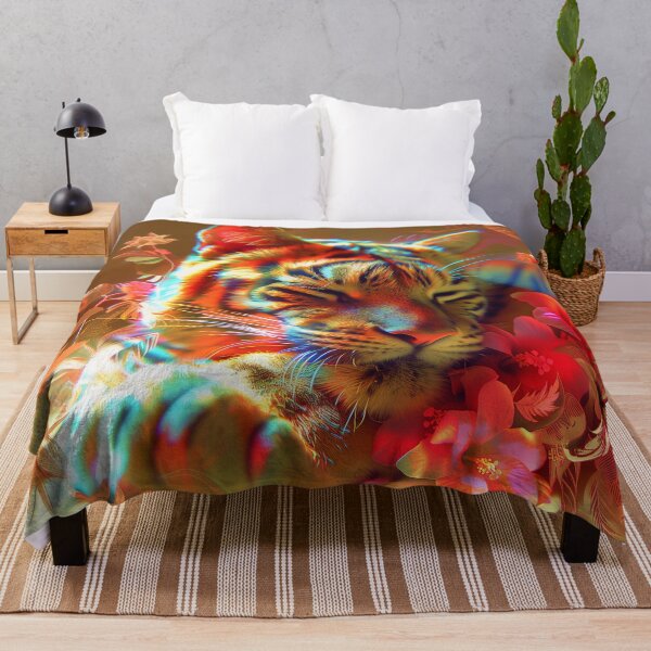 Item preview, Pychedelic Rainbow Tiger Spirit: Feline Nature Awakening designed and sold by Mystikos Art.