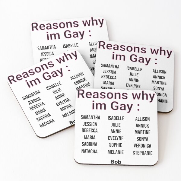 Item preview, Simple Reasons why im gay... funny name text designed and sold by JonathanP514.