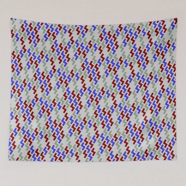 Item preview, Multicolor Jagged Line Seamless Lightning Bolt Print Pattern designed and sold by Alchemy-A-La-G.