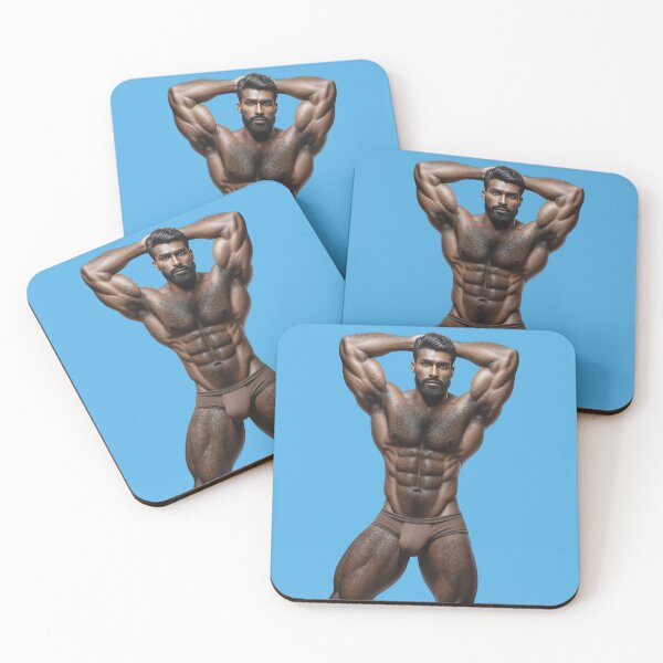 Item preview, Handsome dark-skinned man, very muscular and hairy designed and sold by Jevaz.