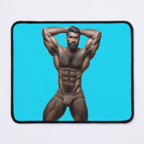 Item preview, Handsome dark-skinned man, very muscular and hairy designed and sold by Jevaz.