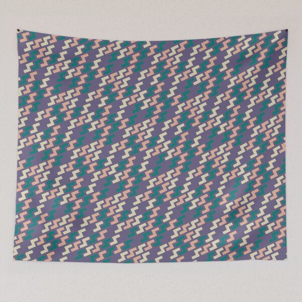 Item preview, Multicolor Jagged Line Seamless Lightning Bolt Print Pattern designed and sold by Alchemy-A-La-G.