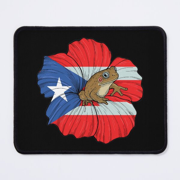 Item preview, Puerto Rico Hibiscus Flower Coqui Frog designed and sold by Liomal.