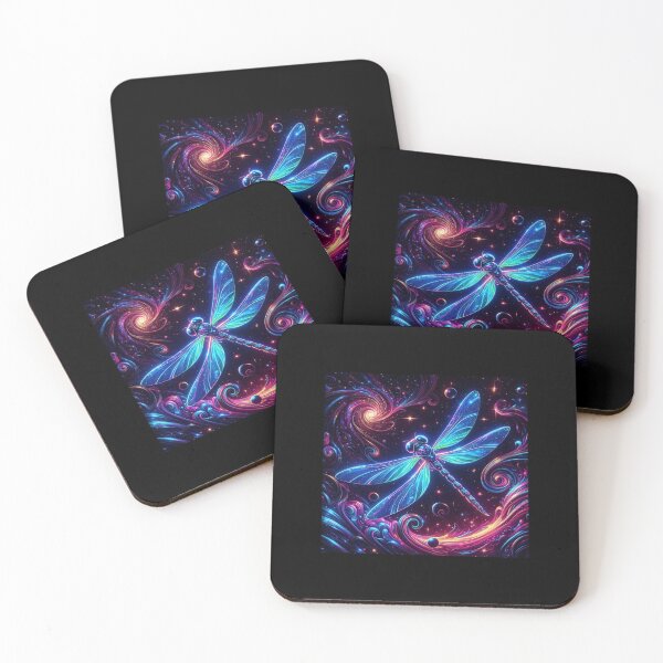 Item preview, Dragonfly blue beautiful galaxy space stars designed and sold by LilyPadShop.