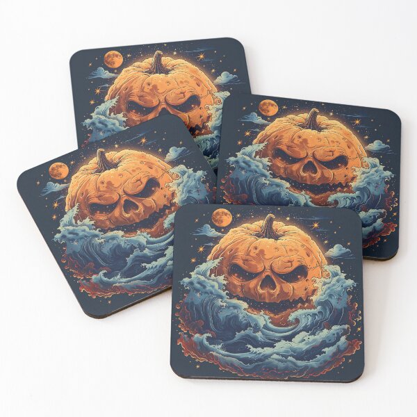 Item preview, Nautical Halloween Scary Pumpkin Jack o Lantern designed and sold by CarpanaBay.