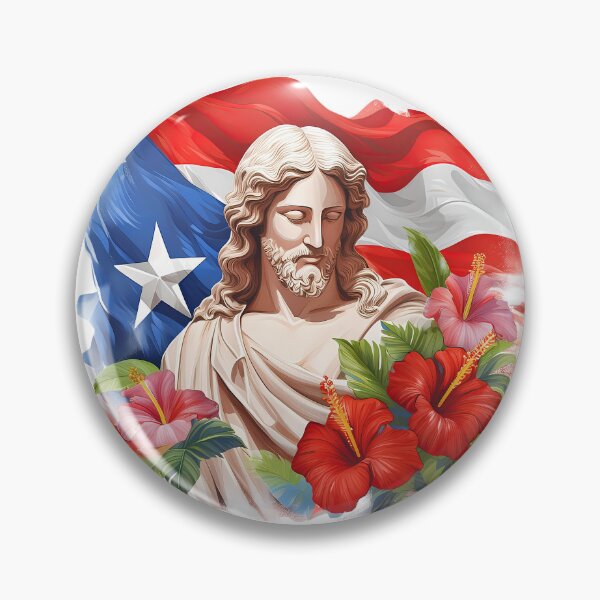Artikelvorschau, Puerto Rico Jesus Christus Hibiskus Blumen Christian entworfen und verkauft von Liomal.