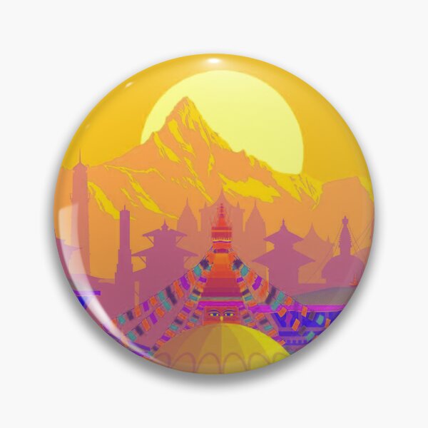 Item preview, Kathmandu Nepal Vintage Mount Everest Travel and Tourism Advertising Print designed and sold by posterbobs.