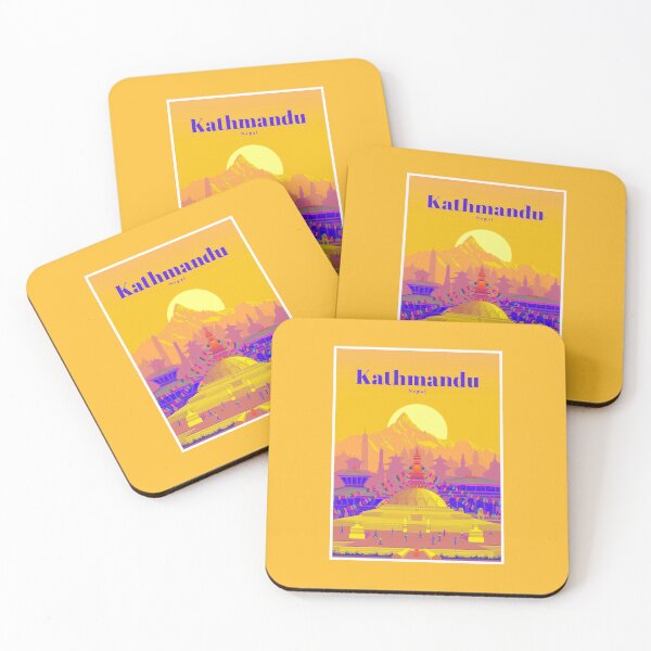 Item preview, Kathmandu Nepal Vintage Mount Everest Travel and Tourism Advertising Print designed and sold by posterbobs.