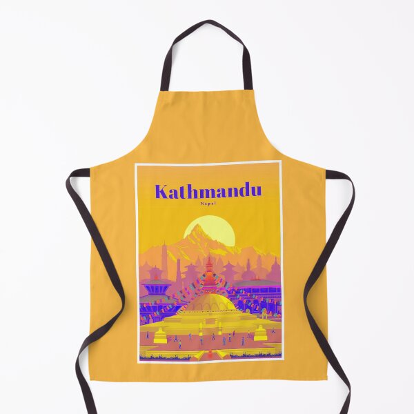 Item preview, Kathmandu Nepal Vintage Mount Everest Travel and Tourism Advertising Print designed and sold by posterbobs.