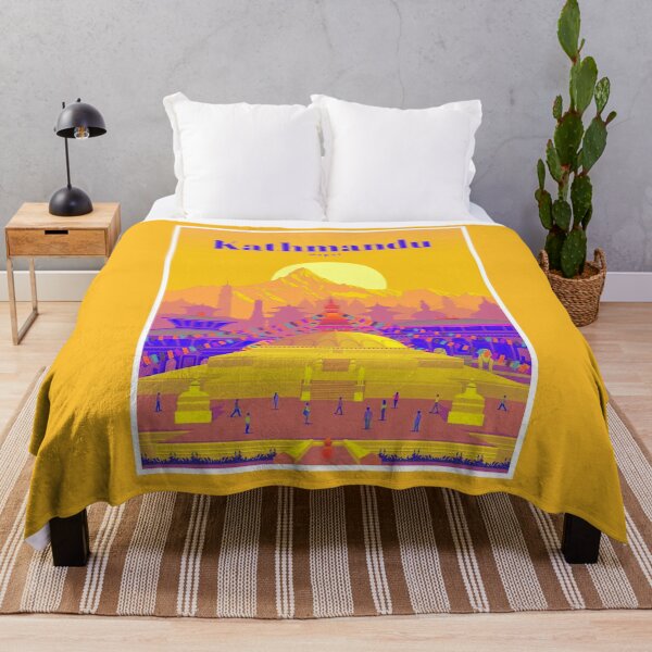 Item preview, Kathmandu Nepal Vintage Mount Everest Travel and Tourism Advertising Print designed and sold by posterbobs.