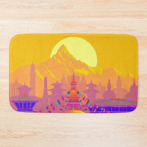 Item preview, Kathmandu Nepal Vintage Mount Everest Travel and Tourism Advertising Print designed and sold by posterbobs.