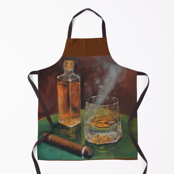 Item preview, Luxurious Whiskey Serenity- Aromatic Cigar and Tumbler Amid Green Opulence designed and sold by OlfactoART Studio.