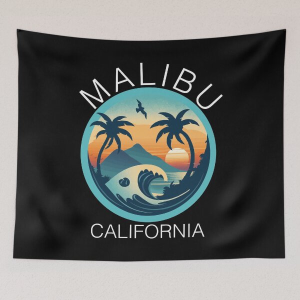Item preview, Malibu - California (with White Lettering) designed and sold by VelvetRoom.