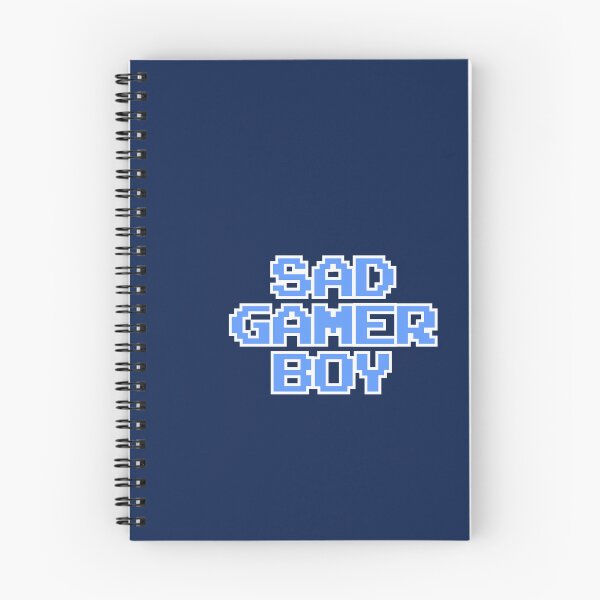 Item preview, Sad Gamer Boy - Texto en píxeles (versión blanca y azul) designed and sold by StereoColors.