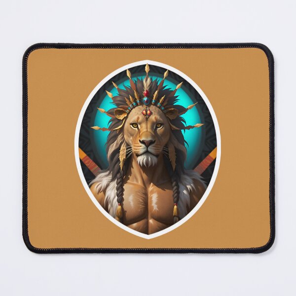 Item preview, Native American Lion Warrior Chief designed and sold by TheArtOfPat.