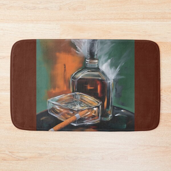 Artikelvorschau, Opulentes Whiskey-Paradies – Ruhige Zigarre und Tumbler inmitten luxuriöser Grünanlagen, KI-generiert entworfen und verkauft von OlfactoART Studio.