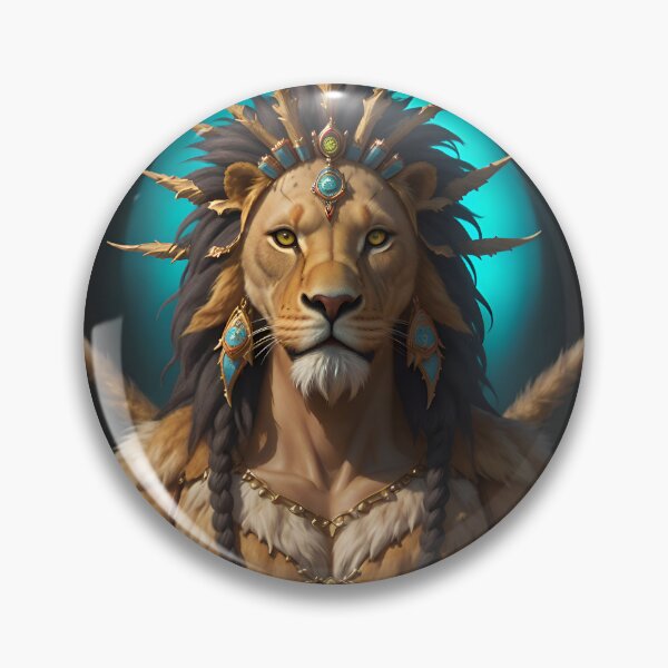 Item preview, Native American Lion Warrior Chief designed and sold by TheArtOfPat.