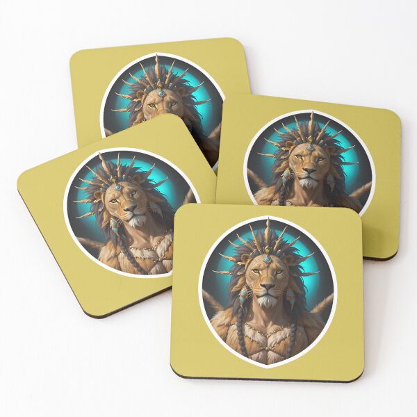 Artikelvorschau, Native American Lion Warrior Chief entworfen und verkauft von TheArtOfPat.