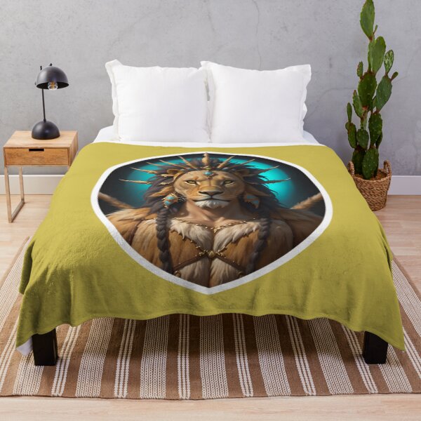 Artikelvorschau, Native American Lion Warrior Chief entworfen und verkauft von TheArtOfPat.