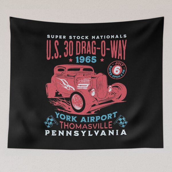 Item preview, US30 Drag-o-way Thomasville PA Local Drag Strip Racing Poster designed and sold by CRHPOD20.