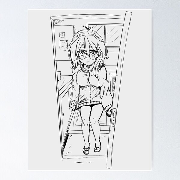 Item preview, Chica de puerta sorprendida designed and sold by GeeHM.