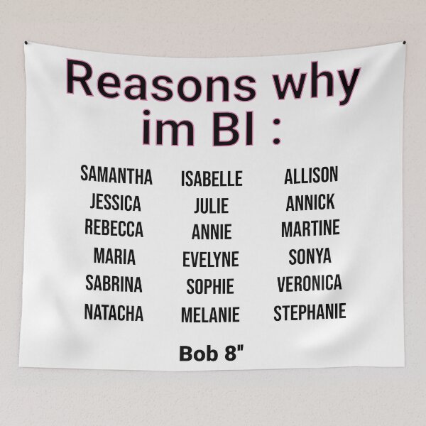 Item preview, Simple Reasons why im BI... funny name text designed and sold by JonathanP514.