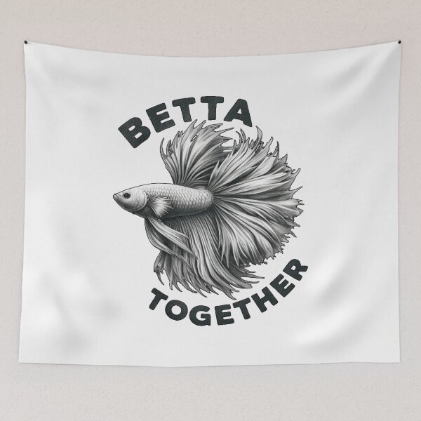 Item preview, Betta Together Funny Exotic Betta Fish Gift designed and sold by ReefVibe.