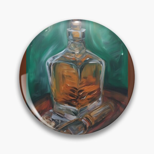 Artikelvorschau, Verdant Whiskey Serenity: Luxuriöse Zigarre und Tumbler inmitten üppigen Grüns entworfen und verkauft von OlfactoART Studio.