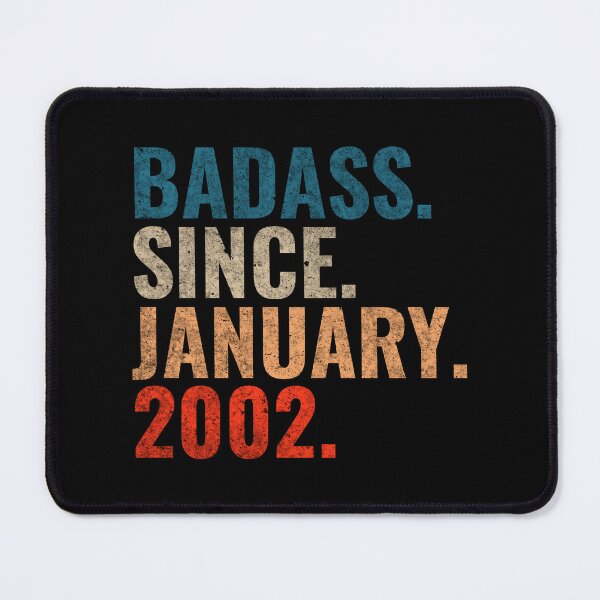 Item preview, Badass since January 2002 Vintage 2002 birthday gift distress design designed and sold by Teelogic.
