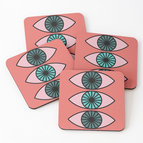Item preview, Ojo te veo x3 - Rosa verde azulado designed and sold by olivepopprints.