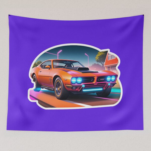 Item preview, Cool Neon Vaporwave Muscle Car designed and sold by TheArtOfPat.