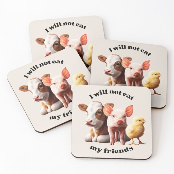 Item preview, Animals are friends Veganism Animal welfare Cow Pig Chicken Vegan designed and sold by Annika Shurafa.
