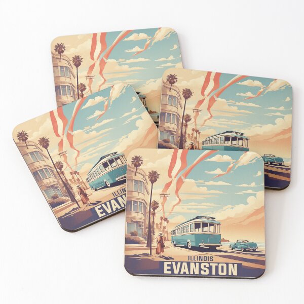 Item preview, Evanston Illinois USA Vintage Travel Tourism  designed and sold by TravelersGems.