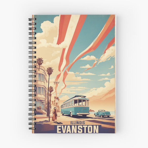 Item preview, Evanston Illinois USA Vintage Travel Tourism  designed and sold by TravelersGems.