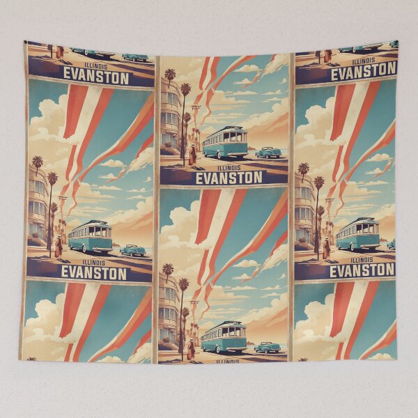 Item preview, Evanston Illinois USA Vintage Travel Tourism  designed and sold by TravelersGems.