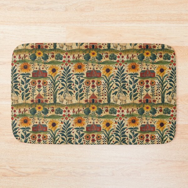 Item preview, Fraktur-Style Rustic Farmhouse Folk Art Sheep Print designed and sold by thaneydesign.