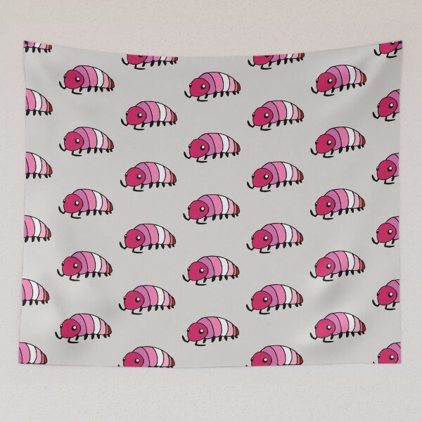Item preview, Pride Flag Lesbian Isopod Woodlouse designed and sold by doodledont.