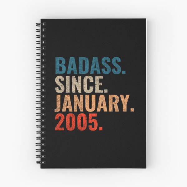 Item preview, Badass since January 2005 Vintage 2005 birthday gift distress design designed and sold by Teelogic.