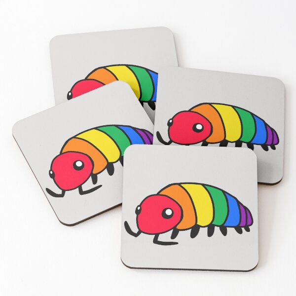 Item preview, Pride Flag LGBT Isopod Woodlouse designed and sold by doodledont.