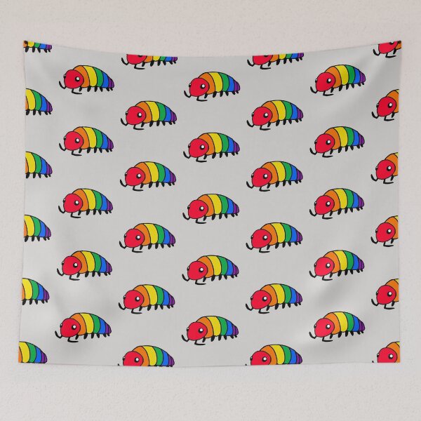 Item preview, Pride Flag LGBT Isopod Woodlouse designed and sold by doodledont.
