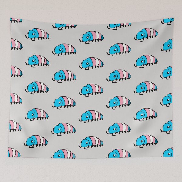 Item preview, Pride Flag Trans Isopod Woodlouse designed and sold by doodledont.