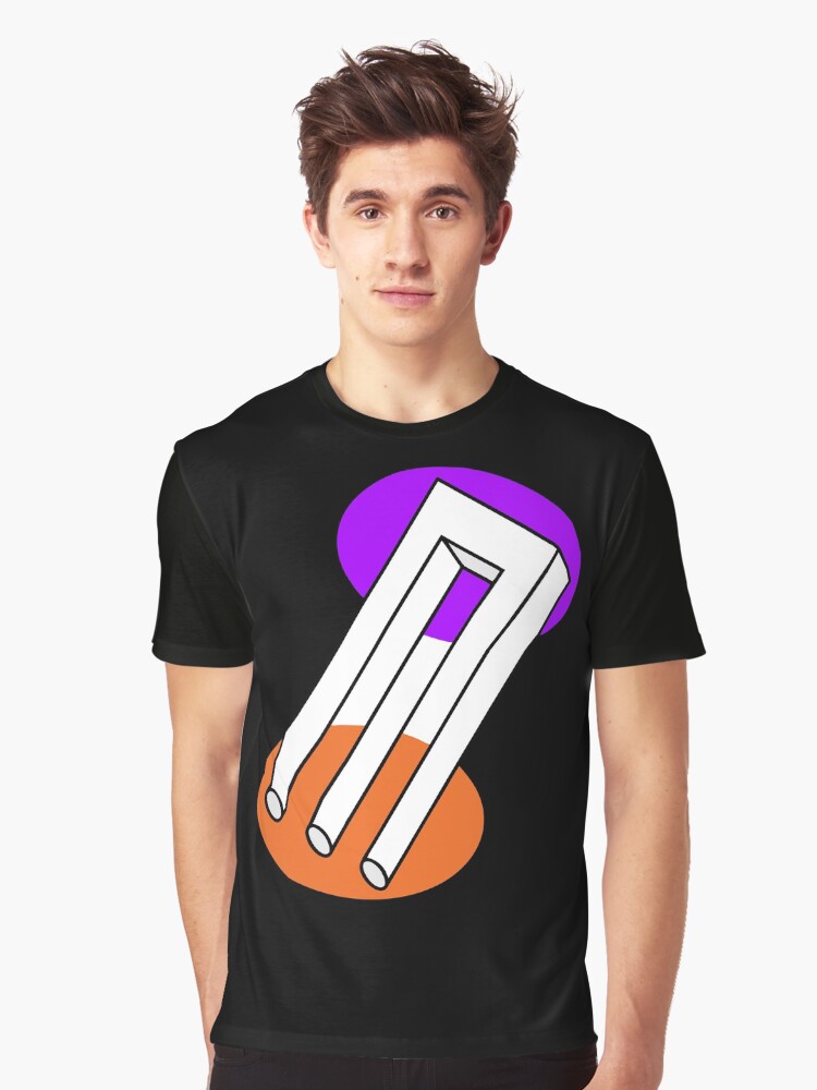 Imagen 1 de 5, Camiseta gráfica con la obra Ilusión óptica Horquilla imposible, diseñada y vendida por indiranoizia.
