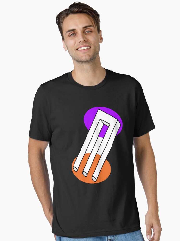 Imagen 1 de 7, Camiseta esencial con la obra Ilusión óptica Horquilla imposible, diseñada y vendida por indiranoizia.